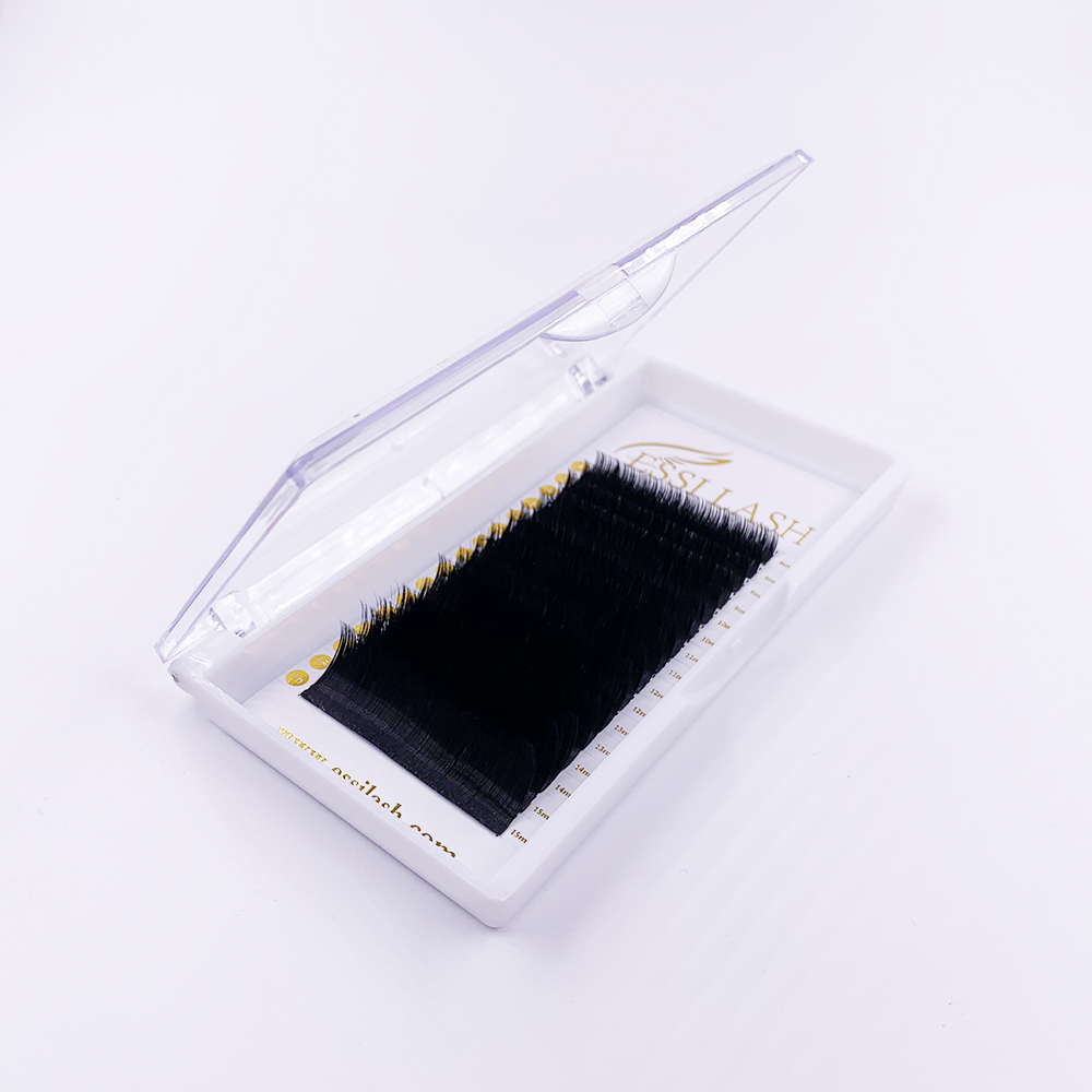 ESSI 0.15 Whole Sale Human Hair Eyelash Extension Matte Black .20 Eyelash Extensions